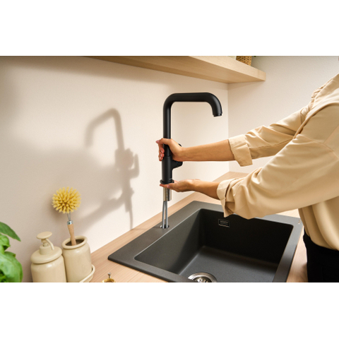Hansgrohe Vernis Blend M35 KMK 260 U-uitloop mat zwart SW1567279