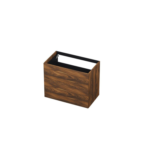 INK P2o Wastafelonderkast - 80x45x65cm - 2 lades - push to open - met rechte opdekfronten - MFC - Noten SW207445
