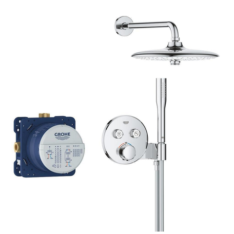 GROHE QuickFix Precision SmartControl Système de douche encastré - tête de douche Vitalio Joy 260 - chrome. SW1120184