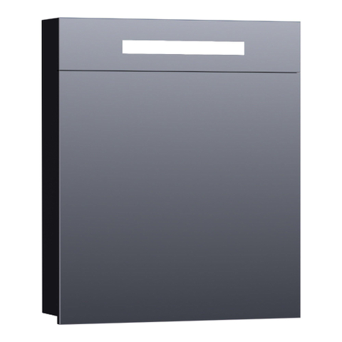 BRAUER Promise spiegelkast – 59x70x15 cm – directe LED – rechtsdraaiend – Zwart mat SW371634