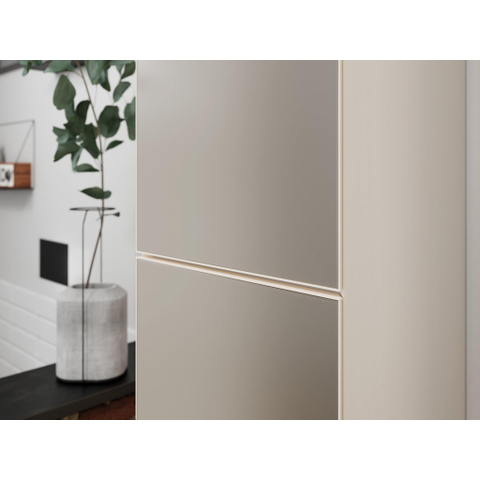 Hansgrohe Xevolos E Armoire haute - 176x40x37cm - 2 portes - façade metallic sand beige - push to open - charnière à gauche - sand matt beige SW995447