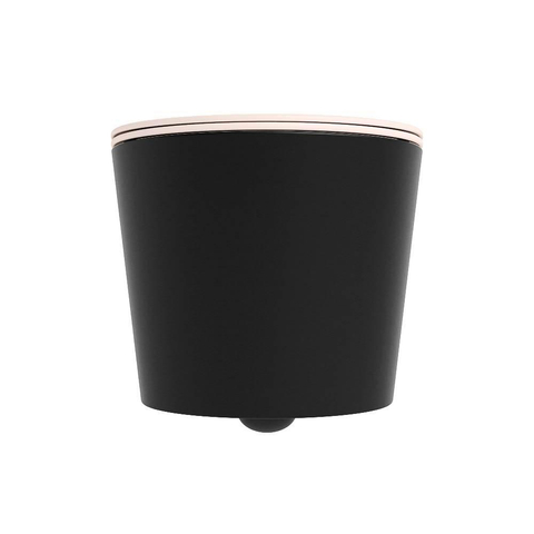 Mondiaz LAVIE hangtoilet – spoelrandloos – 36 x 53 cm – met softclose zitting – Urban (zwart), zitting Rosee (roze) SW1208693