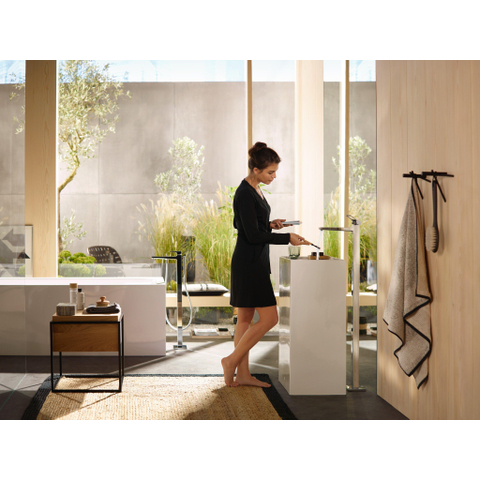 Hansgrohe Metropol Afdekset vrijstaande wastafelkraan - zonder waste - hoogglans chroom SW99780