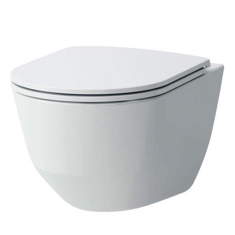 Laufen Pro Pack WC suspendu 39.7x55.7x46.5cm sans bride abattant wc slimseat softclose céramique brillant blanc SW97463