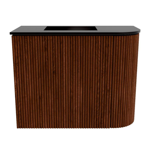 Mondiaz JOYA 51.6cm toiletmeubel - ronding rechts kleur Ruby - Wastafel FAYE positie Links 1 kraangat kleur Urban. SW1421860