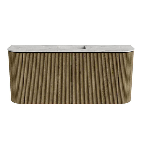 Mondiaz JOYA-DLUX 93.2cm toiletmeubel - ronding links en rechts kleur Dusk - Wastafel FAYE positie Midden 1 kraangat kleur Glace. SW1423210