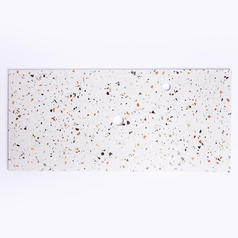 Saniclass Tops Plan de toilette - 100x1.8x46cm - 1 évacuation - 1 trou de robinet - Terrazzo SW915232