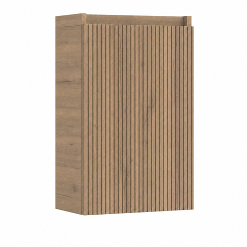 HR meubles de salle de bain Qubic meuble lave-mains - 40x21.8x62cm - façade 3D - 1 porte - ouvrant vers la droite - sans poignée - charleston SW758483