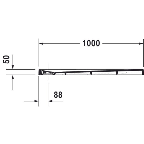 Duravit Stonetto Kunststof douchebak (Solid Surface) rechthoekig - 100x90x5cm - wit SW85967