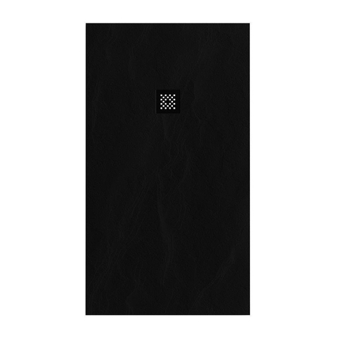 BRAUER Asteroid Douchebak 90x160 incl. antislip en antibacterieel mineraalmarmer mat zwart SW543411