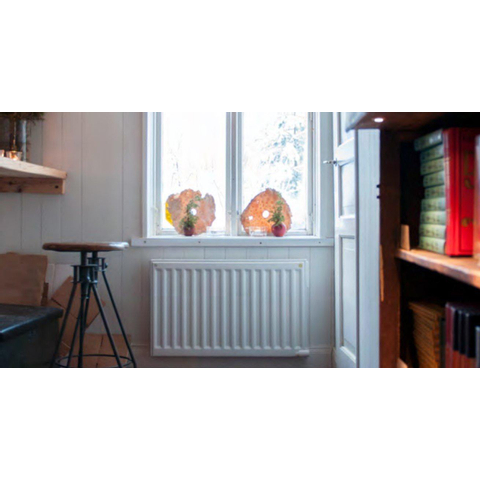 Radson Yali Digital elektrische paneelradiator 80x30cm 750watt inclusief wandconsoles staal Wit OUTLETSTORE STORE45948