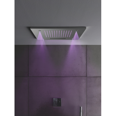Hotbath Mate douche de tête - 50x50cm - encastré - 2 jets - avec éclairage led - chromé SW22819