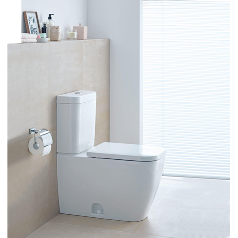 Duravit Karree Closetrolhouder - met klep - hoogglans chroom SW55120