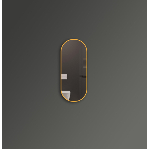 Saniclass Retro Line miroir – ovale – 38 x 90 cm – Or mat SW643429