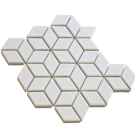 The Mosaic Factory Paris mozaïektegel - 27x31cm - 6mm - glans wit SW75886