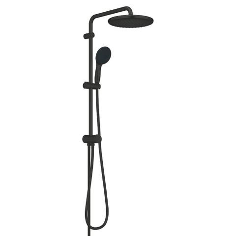 Grohe Vitalio Start QuickFix 250 Flex Regendoucheset - 25cm - hoofddouche - 2 straalsoorten - ronde handdouche - 2 straalsoorten - met omstelkraan - matte black (mat zwart) SW1126462