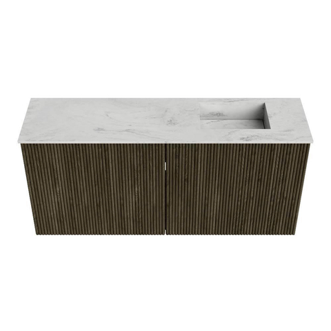 Mondiaz JOYA-DLUX 90cm toiletmeubel - kleur Shadow - Wastafel FAYE positie Rechts 1 kraangat kleur Opalo. SW1422942