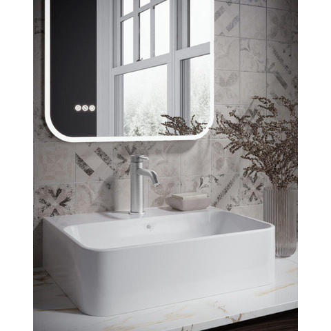 Crosswater 3ONE6 Wastafelkraan - 14.7cm - opbouw - geborsteld RVS SW876096
