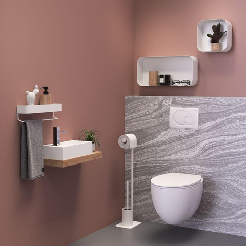 Sealskin Brix Toiletbutler Metaal/Hout Wit SW196158
