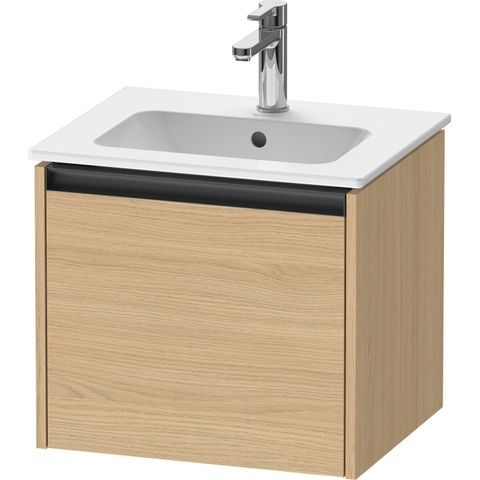 Duravit Ketho.2 Wastafelonderkast - 51x42x44cm geschikt - voor 1 waskom - spaanplaat - natuur eiken mat SW772773