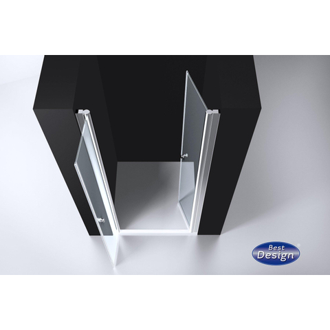 Best Design Erico Double portes avec profilé 76 79x200cm verre Nano 6mm SW279770