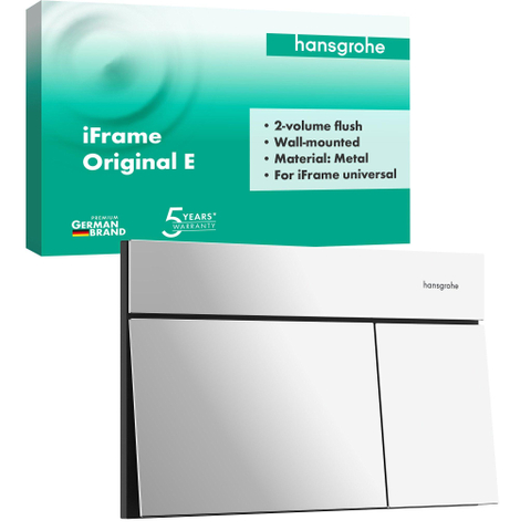 Hansgrohe IFrame Element E Bedieningsplaat - 23x15cm - dualflush - chroom SW1406569