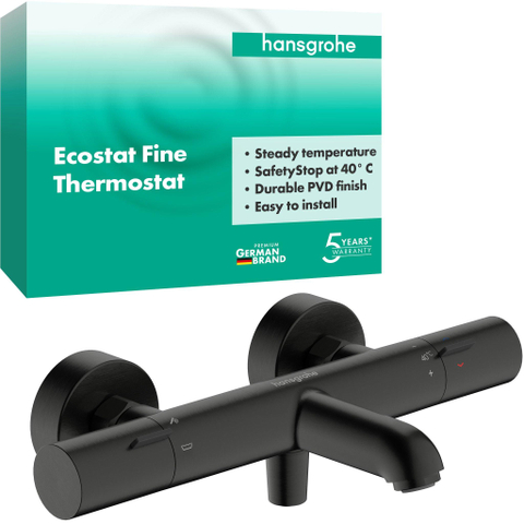 Hansgrohe Ecostat Fine opbouw badthermostaat Brushed Black Chrome SW1566547