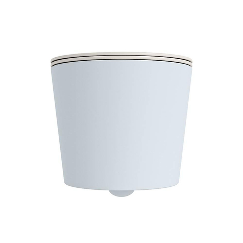 Mondiaz LAVIE hangtoilet – spoelrandloos – 36 x 53 cm – met softclose zitting – Clay (lichtblauw/grijs), zitting Linen (offwhite) SW1208647