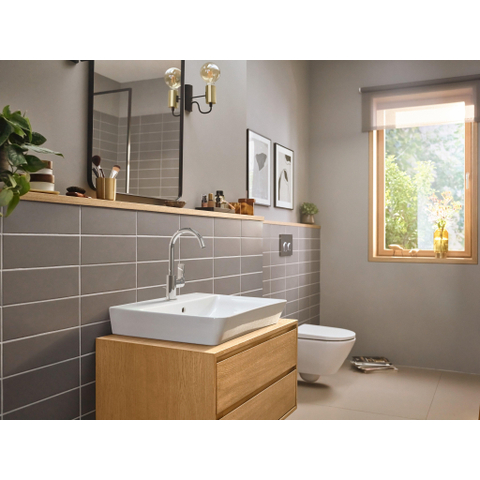 Hansgrohe Rebris e 1-gats wastafelkraan - 210 met draaibare uitloop - met waste - hoogglans chroom SW796350
