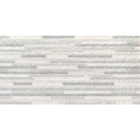 SAMPLE Baldocer Cerámica Wandtegel Syrma Silver Decor Gerectificeerd Betonlook Mat Zilvergrijs SW736252
