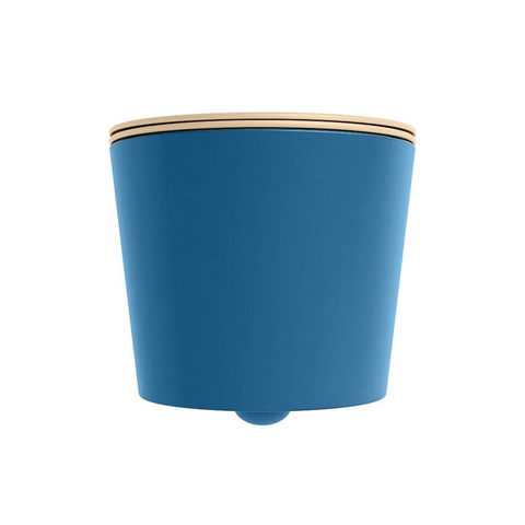 Mondiaz LAVIE hangtoilet – spoelrandloos – 36 x 53 cm – met softclose zitting – Jeans (blauw), zitting Sand (beige) SW1208771