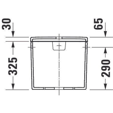 Duravit No.1 Durastyle reservoir - dualflush - 390x355x170mm - met binnenwerk - wit glans SW527840