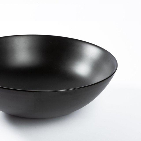 QeramiQ Dely Waskom - 40x40x13.5cm - rond - keramiek - mat zwart SW1102405