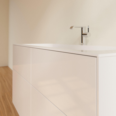 Villeroy & Boch finion Wastafelonderkast - met verlichting - 4 uittrekladen - 1196x591x498mm Lacquer - mat wit SW479480