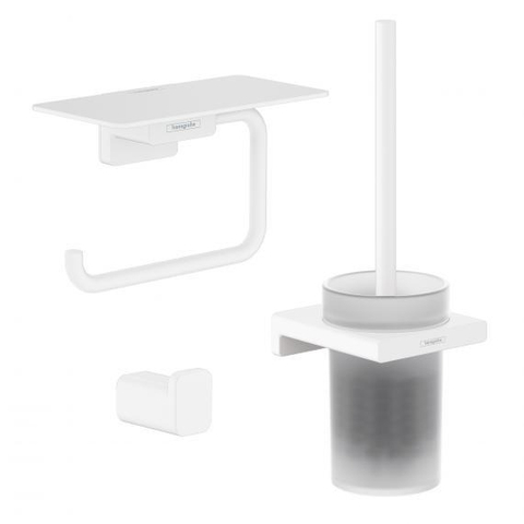 Hansgrohe Addstoris Toiletaccessoireset - driedelig - mat wit SW1079987