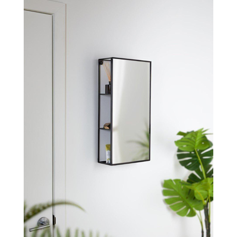 Umbra Cubiko Spiegel 13x30x62cm staal zwart SHOWROOMMODEL SHOW24940