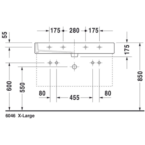 Duravit Vero Wastafel - met 2 kraangaten - met overloop - 100x47cm - met wondergliss - wit 0305319