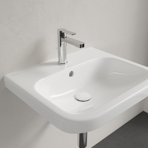 Villeroy & Boch Architectura wastafel - 55x47cm - met kraangat - met overloop cermic+ - White Alpine (glans wit) 1025259