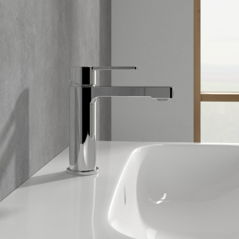 Villeroy & Boch Architectura 1 greeps wastafelkraan - zonder pop up afvoergarnituur - hoogglans chroom SW975128