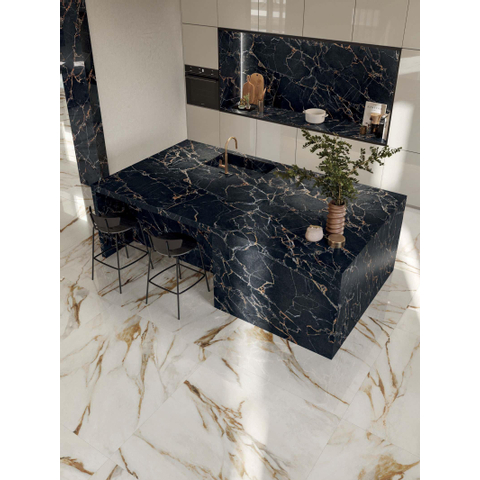 Ceralto Carraro Vein Carrelage de sol - 59.6x119.4cm - 8.5mm - rectifié - Calacatta venna oro SW787189