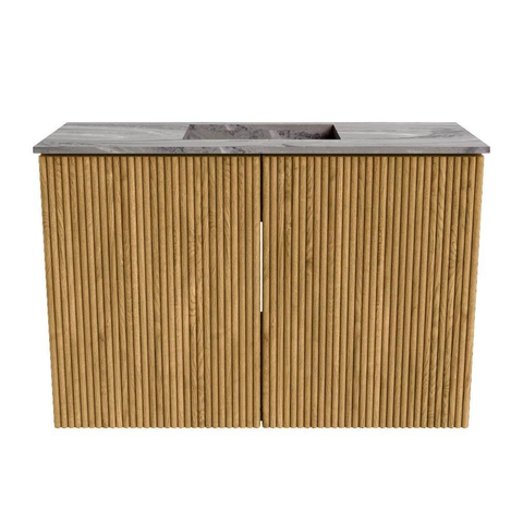 Mondiaz JOYA-DLUX 60cm toiletmeubel - kleur Oak - Wastafel FAYE positie Midden 1 kraangat kleur Sombra. SW1424264