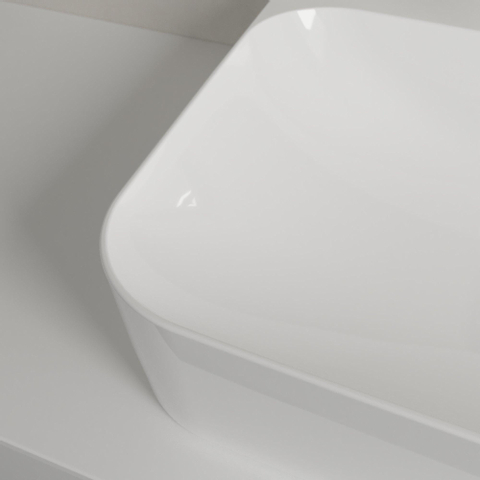 Villeroy & Boch Finion Lavabo - 600 x 470 x 164 mm - Blanc Alpin CeramicPlus - sans trop-plein - rectifié SW106474
