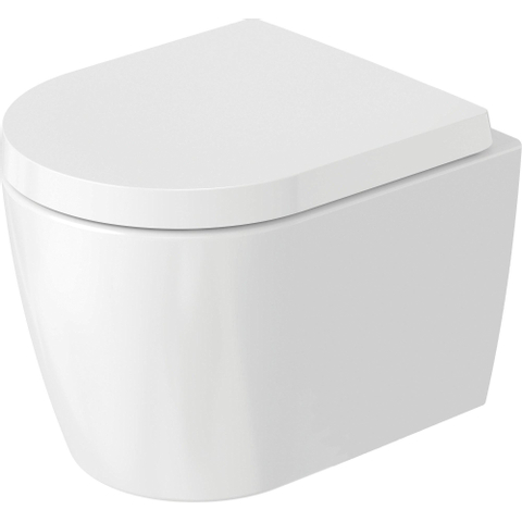 Duravit Me by starck Starck Mewandcloset - diepspoel - compact - rimless 37x48cm4.5L - met verdekte bevestiging - spoelrandloos - mat wit SW297038