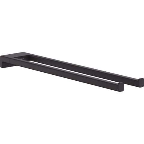 Hansgrohe AddStoris Q handdoekhouder 2-lids - mat zwart SW651108