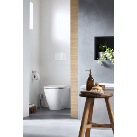 Duravit D-neo Staand closet - diepspoel - rimless - back-to-wall - 37x58x40cm Pit - wit hoogglans SW640510