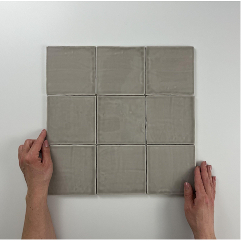 Terravito Viondo carreau mural - 13x13cm - 10mm - Carré - Gris Brillant SW542673