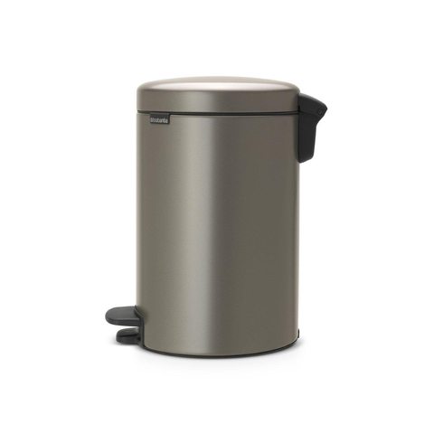 Brabantia NewIcon Poubelle 12 litres avec seau intérieur en plastique Platinum SW767514