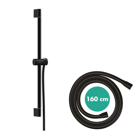 Hansgrohe Unica Douchestang - 65cm - isiflex - doucheslang - 160cm - mat zwart SW918192