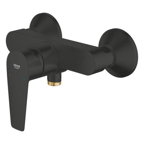 Grohe Start Edge Doucheset - douchemengkraan - Vitalio Joy Glijstang - 60 cm - ronde handdouche - 3 straalsoorten - matte black (mat zwart) SW1566445