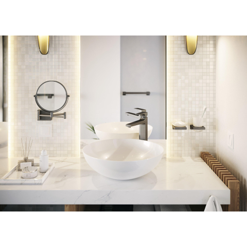 Hansgrohe AddStoris Q handdoekhaak enkel - geborsteld zwart chroom (antraciet) SW651212
